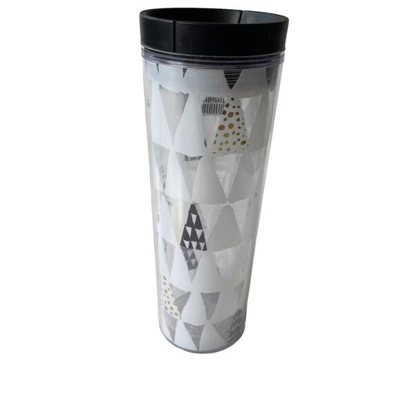 Starbucks 2013 Holiday Tumbler Christmas Trees Minimalist Geometric 16 Oz - Picture 10 of 10